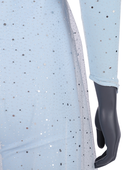 Frozen 2 Halloween Cosplay Elsa Blue Dress Suit Costume Blue Dress