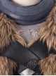 Game Of Thrones Season 8 Halloween Cosplay Jon Snow Brown Fur Collar Black Cloak Suit Costume Set