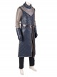 Game Of Thrones Season 8 Halloween Cosplay Jon Snow Brown Fur Collar Black Cloak Suit Accessories Silver Collar And Scarf