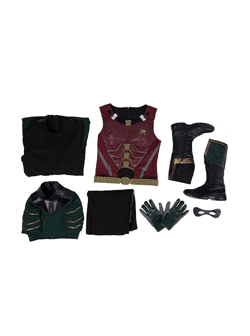 TV Drama Titans Halloween Cosplay Robin Dick Grayson Costume Full Set