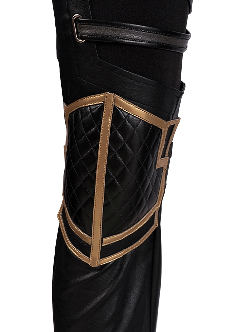 Avengers Endgame Halloween Cosplay Hawkeye Clint Barton Costume Black Trousers And Knee Guards