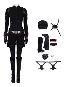 Avengers Endgame Halloween Cosplay Black Widow Natasha Romanoff Black Battle Suit Costume Full Set