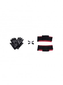 Avengers Endgame Halloween Cosplay Black Widow Natasha Romanoff Black Battle Suit Accessories Gloves And Hand Ring And Wrist Guards