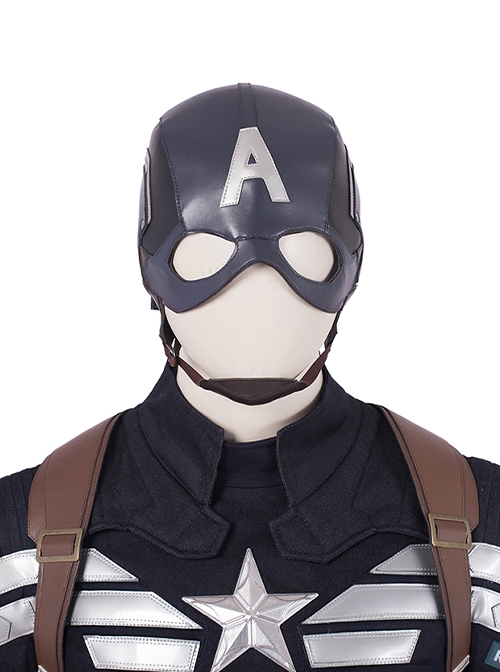 Avengers Endgame Halloween Cosplay Captain America Steve Rogers Pure Color Battle Suit Accessories Headcover