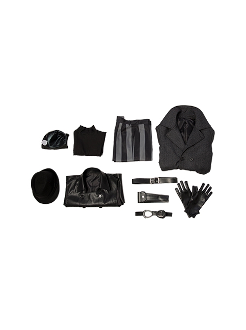 Spider-Man Into The Spider-Verse Halloween Cosplay Spider-Man Noir Peter Parker Costume Set