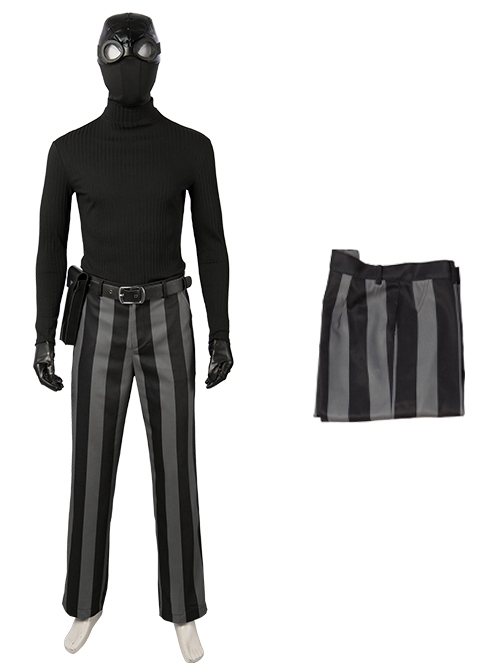 Spider-Man Into The Spider-Verse Halloween Cosplay Spider-Man Noir Peter Parker Costume Black Trousers