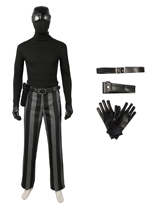 Spider-Man Into The Spider-Verse Halloween Cosplay Spider-Man Noir Peter Parker Accessories Belt Components And Gloves