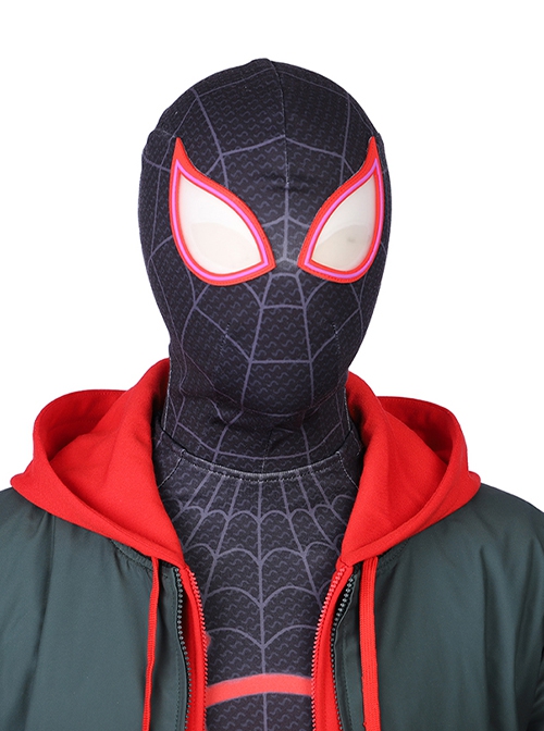 Spider-Man Into The Spider-Verse Halloween Cosplay Spider-Man Miles Morales Costume Male Version Bodysuit