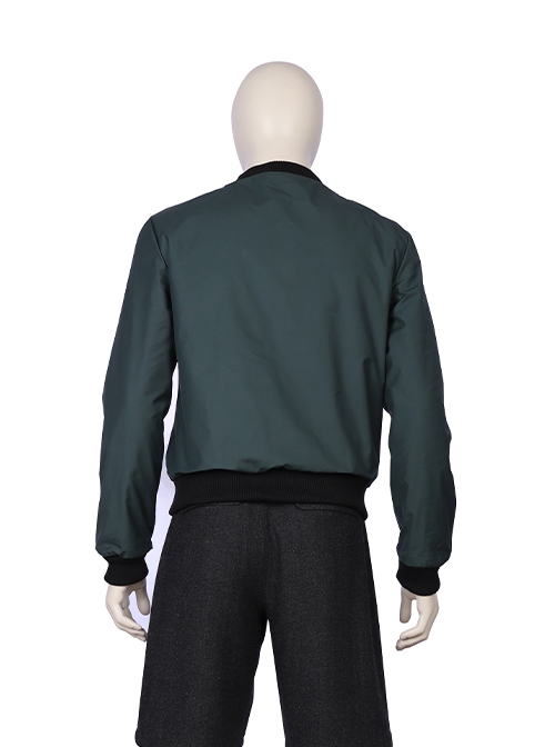 Spider-Man Into The Spider-Verse Halloween Cosplay Spider-Man Miles Morales Costume Dark Green Jacket