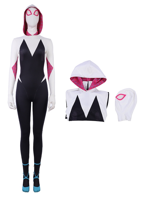 Spider-Man Into The Spider-Verse Halloween Cosplay Female Version Spider-Man Gwen Stacy Costume Full Set