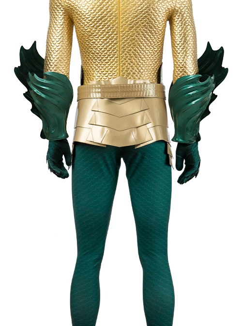 Aquaman Halloween Cosplay Arthur Curry Battle Suit Accessories Golden Belt And Apron