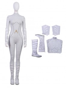 Aquaman Queen Halloween Cosplay Atlanna White Battle Suit Costume Full Set