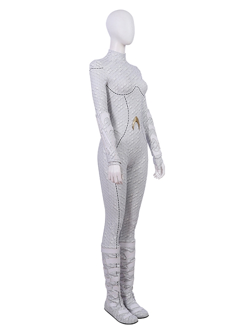 Aquaman Queen Halloween Cosplay Atlanna White Battle Suit Costume Full Set