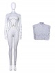 Aquaman Queen Halloween Cosplay Atlanna White Battle Suit Costume White Bodysuit