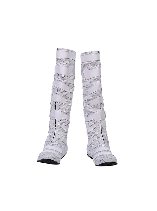 Aquaman Queen Halloween Cosplay Atlanna White Battle Suit Accessories White Boots