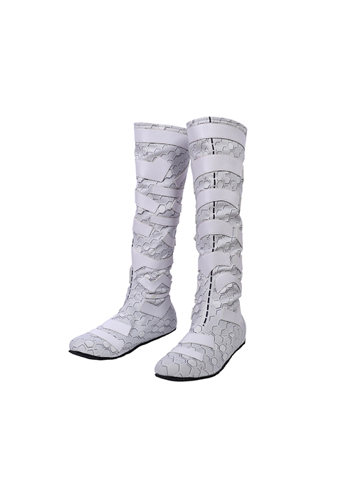 Aquaman Queen Halloween Cosplay Atlanna White Battle Suit Accessories White Boots