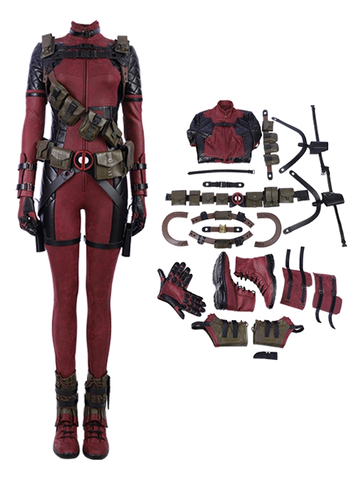 Comics Lady Deadpool Halloween Cosplay Wanda Wilson Costume Full Set Without Headgear