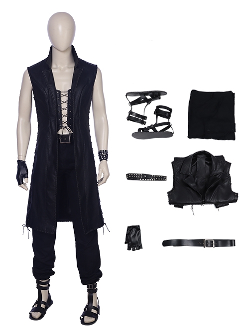 Devil May Cry 5 Halloween Cosplay V The Mysterious One Costume Black Long Vest Full Set