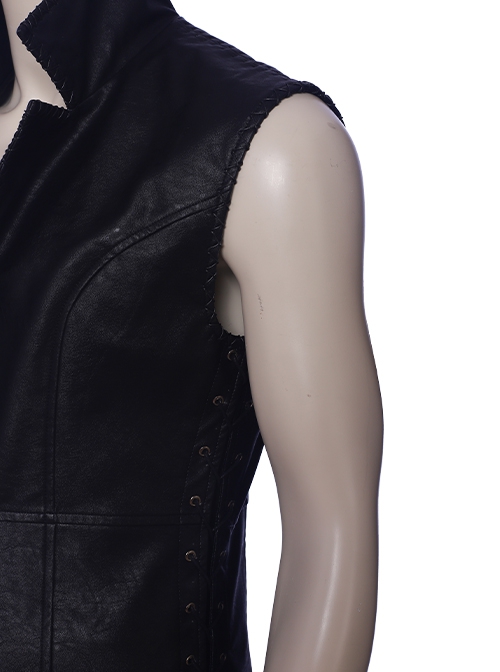 Devil May Cry 5 Halloween Cosplay V The Mysterious One Black Long Vest Suit Costume Sleeveless Windbreaker