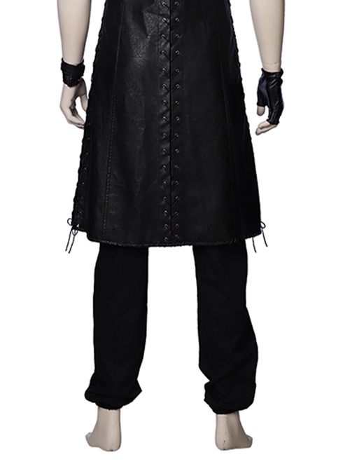 Devil May Cry 5 Halloween Cosplay V The Mysterious One Black Long Vest Suit Costume Black Trousers