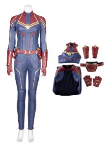 Captain Marvel Halloween Cosplay Carol Danvers Movie Poster Version Costume Full Set