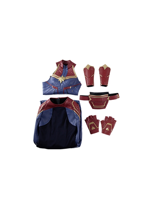 Captain Marvel Halloween Cosplay Carol Danvers Movie Poster Version Costume Full Set