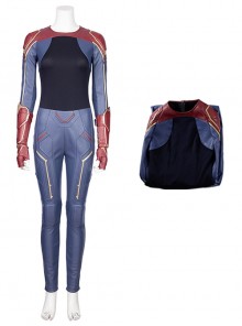 Captain Marvel Halloween Cosplay Carol Danvers Movie Poster Version Costume Bodysuit