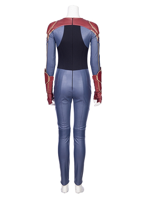 Captain Marvel Halloween Cosplay Carol Danvers Movie Poster Version Costume Bodysuit