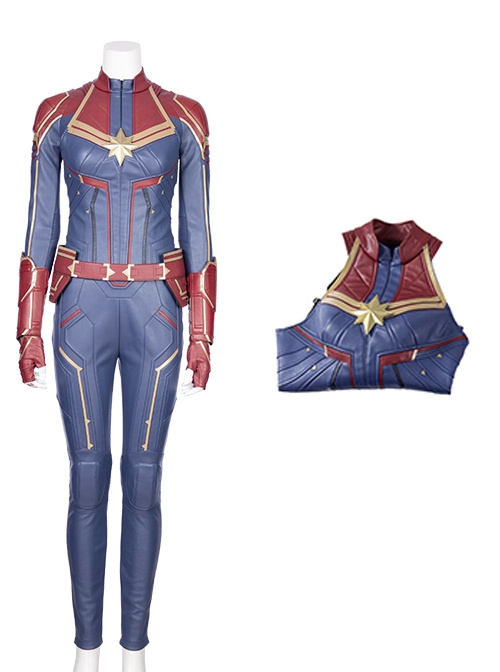 Captain Marvel Halloween Cosplay Carol Danvers Movie Poster Version Costume Vest