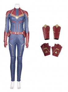 Captain Marvel Halloween Cosplay Carol Danvers Movie Poster Version Accessories Red Gloves And Wrist Guards