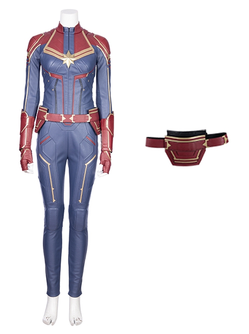 Captain Marvel Halloween Cosplay Carol Danvers Movie Poster Version Accessories Red Waistband