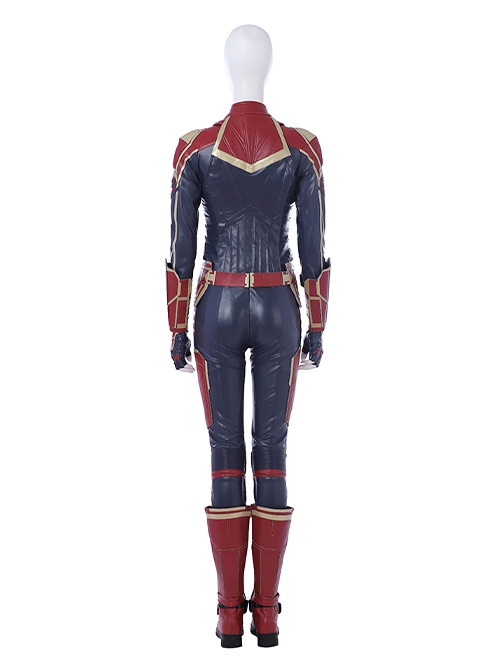 Captain Marvel Halloween Cosplay Carol Danvers Red Version Battle Suit Costume Full Set