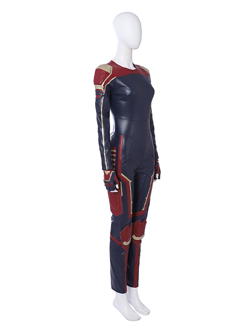 Captain Marvel Halloween Cosplay Carol Danvers Red Version Battle Suit Costume Bodysuit