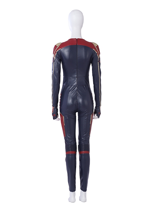 Captain Marvel Halloween Cosplay Carol Danvers Red Version Battle Suit Costume Bodysuit