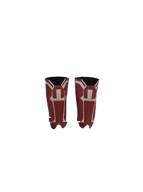 Captain Marvel Halloween Cosplay Carol Danvers Red Version Battle Suit Accessories Leg Guards