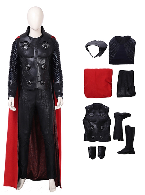 Avengers Infinity War Thor Halloween Cosplay Thor Odinson Battle Suit Costume Full Set