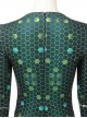 Aquaman Halloween Cosplay Mera Green Scale Print Battle Suit Costume Green Bodysuit