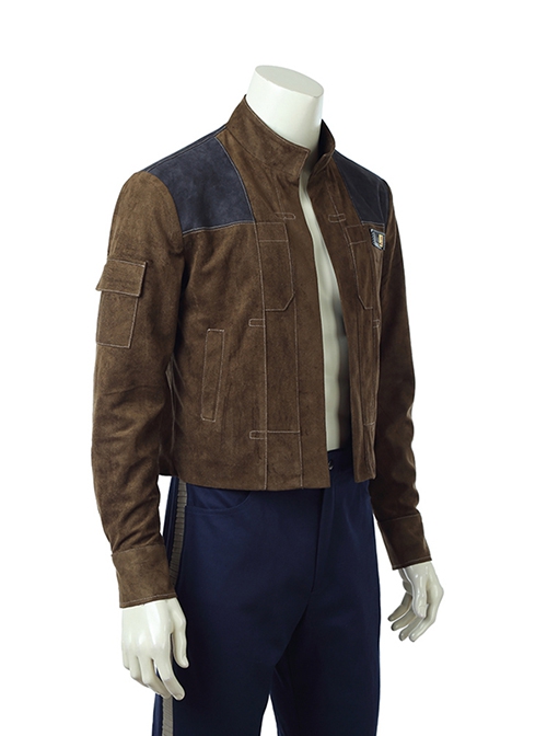 Star Wars Halloween Cosplay Han Solo Brown Jacket Suit Costume Brown Jacket