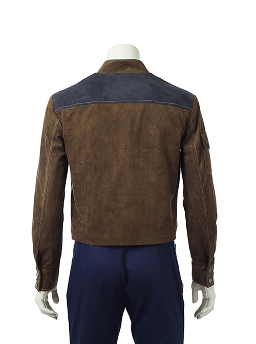 Star Wars Halloween Cosplay Han Solo Brown Jacket Suit Costume Brown Jacket