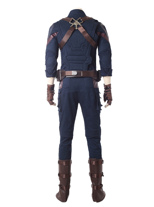 Avengers Infinity War Halloween Cosplay Captain America Steve Rogers Battle Suit Costume Full Set