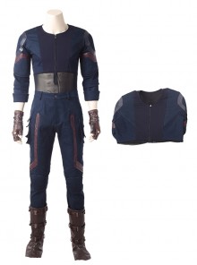 Avengers Infinity War Halloween Cosplay Captain America Steve Rogers Battle Suit Costume Bottoming Top