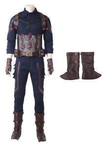 Avengers Infinity War Halloween Cosplay Captain America Steve Rogers Battle Suit Accessories Brown Shoe Covers