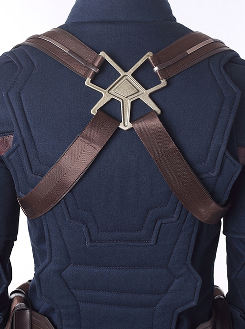 Avengers Infinity War Halloween Cosplay Captain America Steve Rogers Battle Suit Accessories Brown Shoulder Straps Components