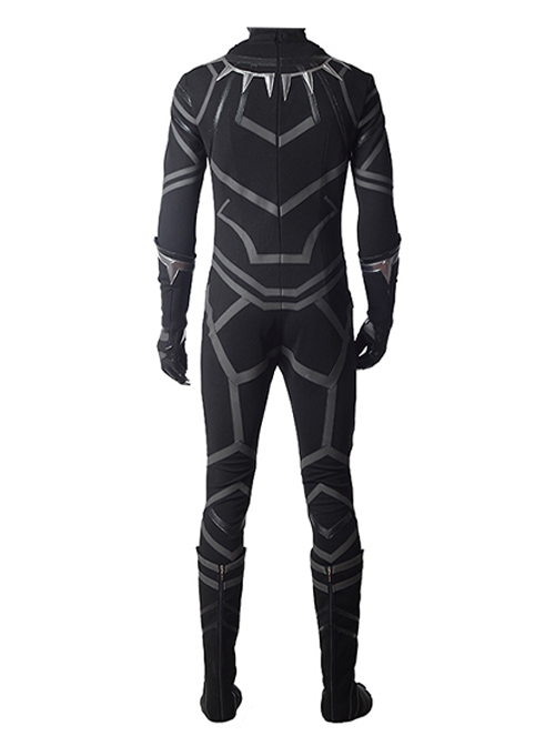 Black Panther Halloween Cosplay T'Challa Black Battle Suit Costume Set