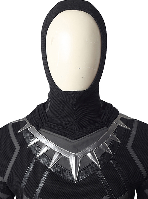 Black Panther Halloween Cosplay T'Challa Black Battle Suit Costume Black Bodysuit And Gloves