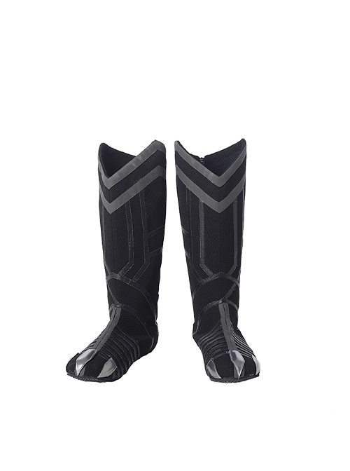 Black Panther Halloween Cosplay T'Challa Black Battle Suit Accessories Black Boots