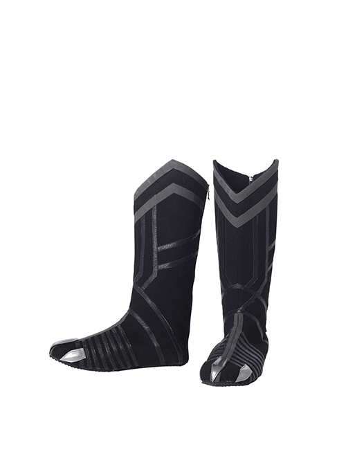 Black Panther Halloween Cosplay T'Challa Black Battle Suit Accessories Black Boots