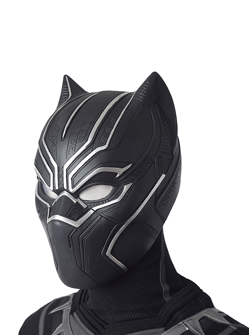 Black Panther Halloween Cosplay T'Challa Black Battle Suit Accessories Black Helmet