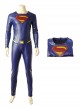 Justice League Halloween Cosplay Superman Clark Kent Blue Battle Suit Costume Blue Bodysuit