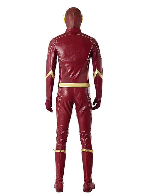 The Flash Season 4 Halloween Cosplay The Flash Barry Allen Battle Suit Costume Full Set